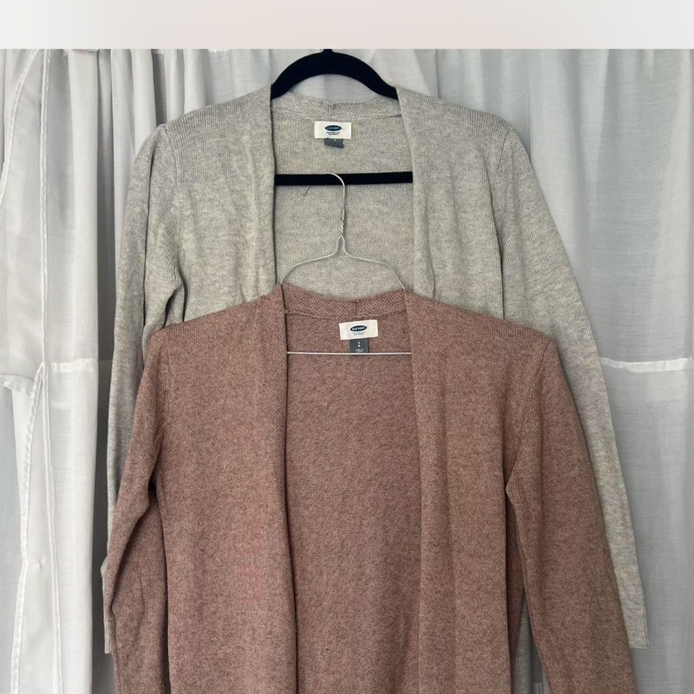 Old Navy Women's Cardigan Sweater - Grey and Tan bundle